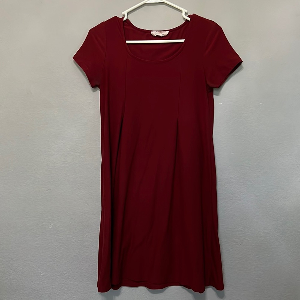 burgundy dress